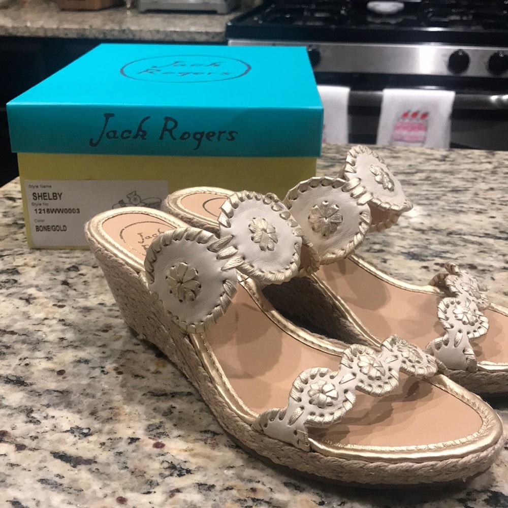Brand new Jack Rogers Wedges
